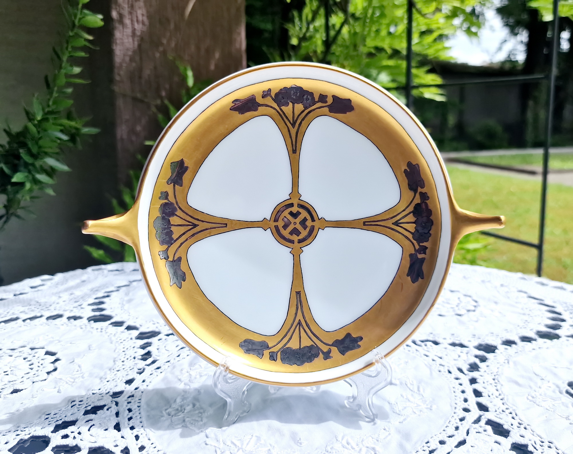 1920s Rare ROSENTHAL Plate – Gold and Silver Decoration – Art Deco